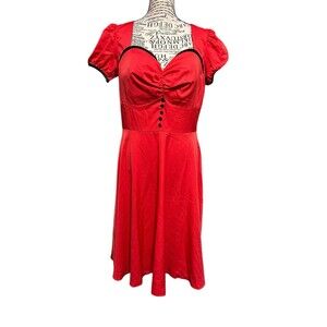 Dress V Size XL Black/red Crossplay Whimsigoth Pinup Rockabilly